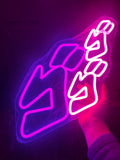 "MENACING" 14" WIDE NEON SIGN